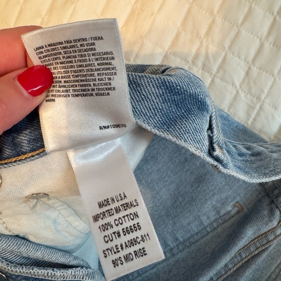 Agolde Light Blue Button-Fly Jeans - Picture 5 of 9